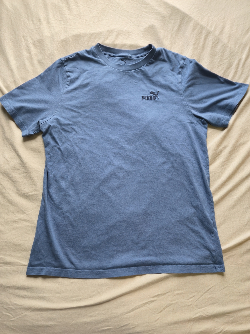 Puma Light Blue Short Sleeve Logo Tee